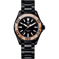Tag Heuer Aquaracer 300M Black & Rose Gold Ladies Watch WAY1355-BH0716